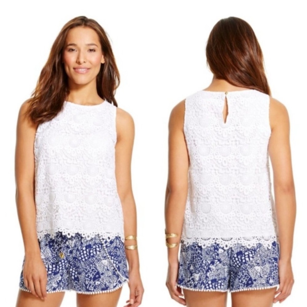 Lilly Pulitzer White Lace Top